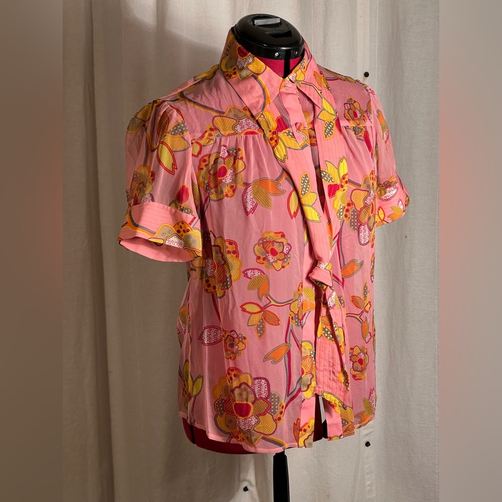 Petro Zillia blouse short sleeves size large